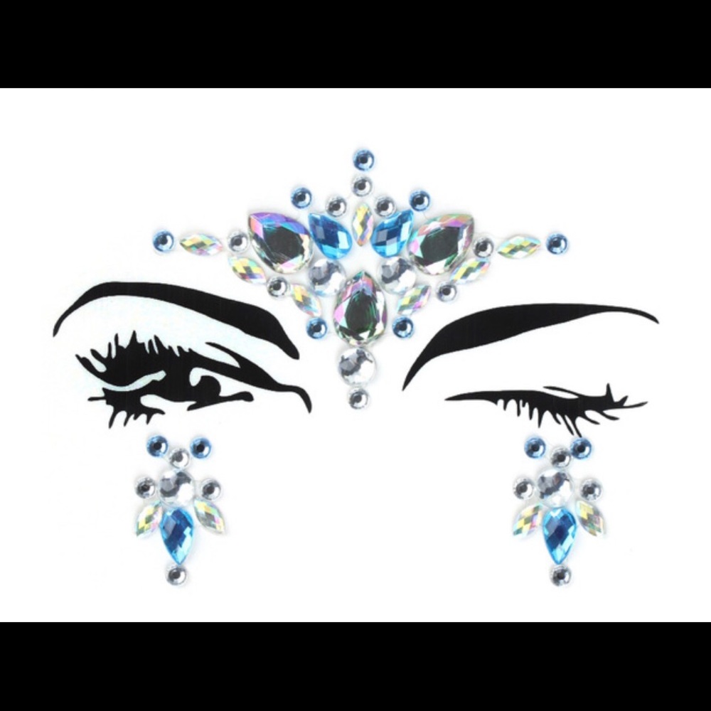 ALL IN ONE FESTIVAL FACE JEWELS- Blue drip